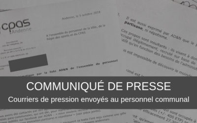 Courriers de pression envoyés au personnel communal