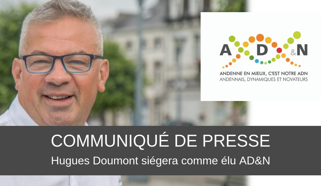 Hugues Doumont siègera comme élu AD&N