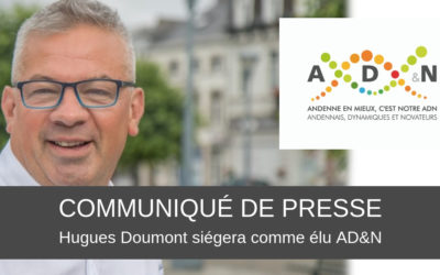 Hugues Doumont siègera comme élu AD&N